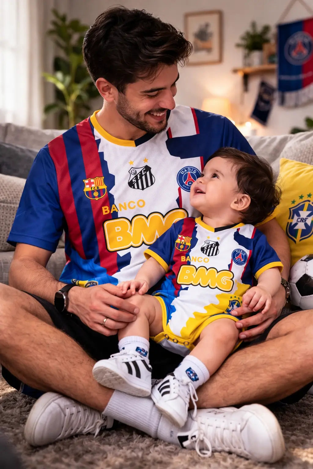 Neymar Baby Onesie & Adult Matching Set Babys and Us